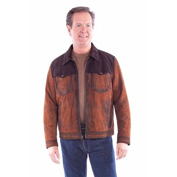 Scully Leather Men's Scully Two-Tone Suede Leather Jacket