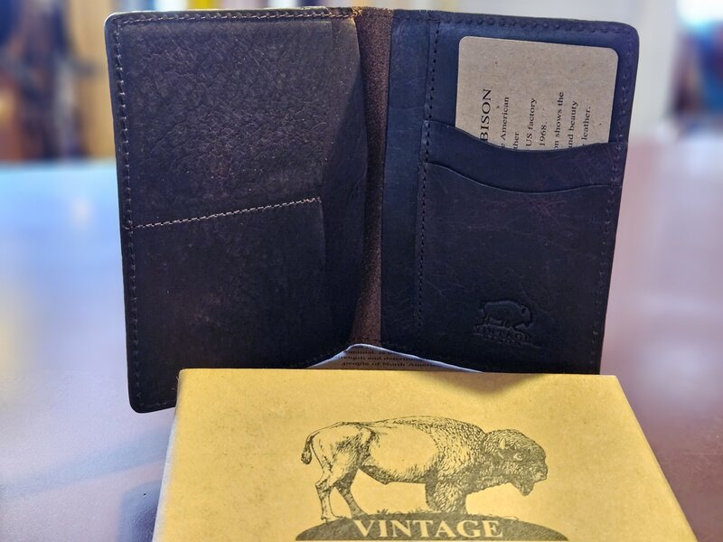 Bison Bison Mocha Passport/Credit Card Wallet