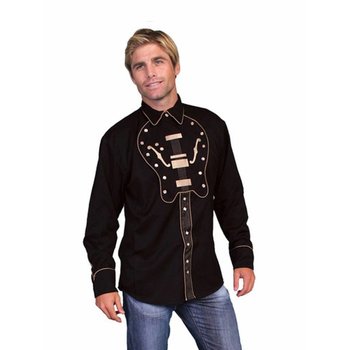 Scully Leather Men's Scully Guitar Bib Shirt
