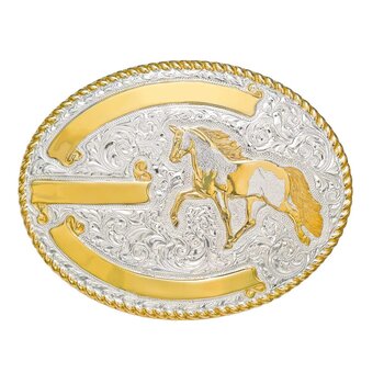 Belt Buckle - Crumrine Custom Engravable Buckle with Gaited Horse