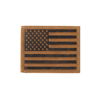Nocona Wallet - Bifold with Embossed American Flag