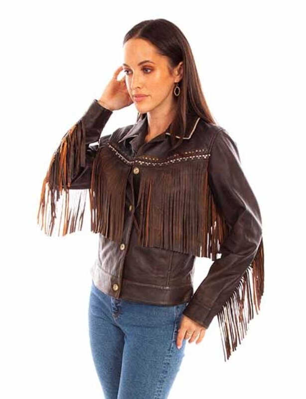 Scully Leather Women's Scully Leather Fringe Jacket