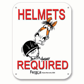 Sign - Helmet Required with Fergus