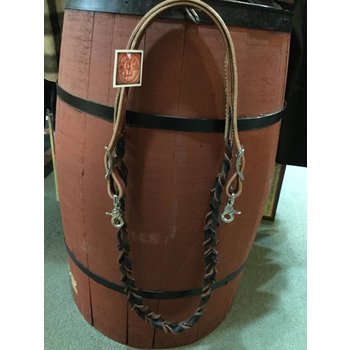 Circle L Leather Softie Braided Game Rein M. Oil and D. Oil - 6.5'