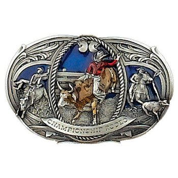 WEX Belt Buckle - Championship Rodeo, Pewter