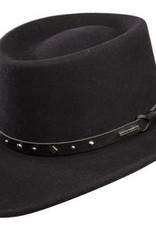 stetson black hawk crushable wool hat