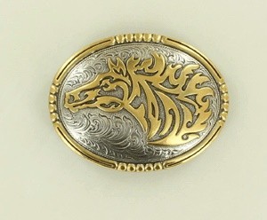 horse head belt buckle