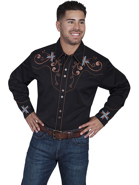 embroidered cowboy shirt