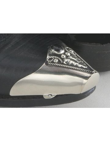 WEX Boot Toe Tips - Silver with Onyx Inlay
