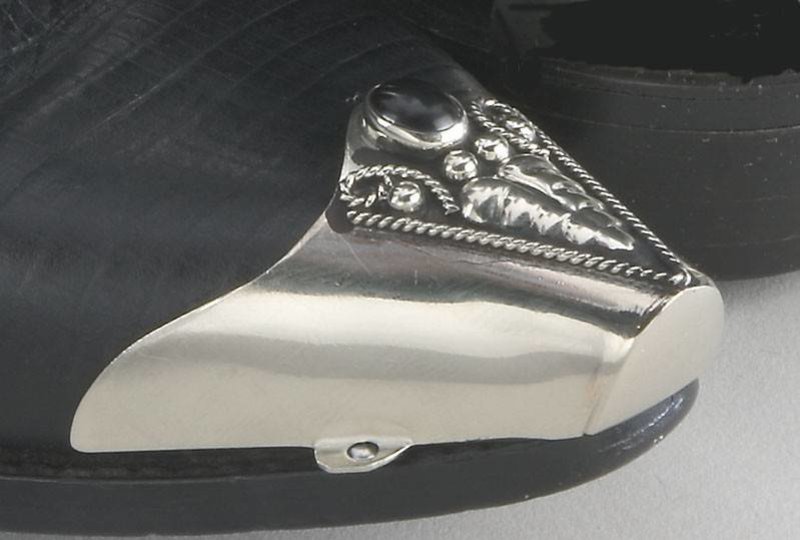 WEX Boot Toe Tips - Silver with Onyx Inlay