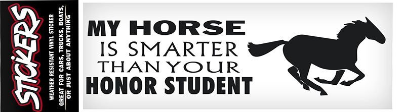 WEX Decal - "My Horse is Smarter..."
