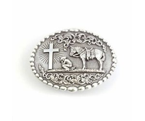 Western Christian Praying Cowboy Cross Belt Buckle | Wild West Living