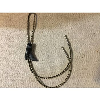 Bolo Tie - Boot w/ Metal Tips