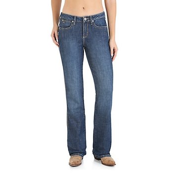 Wrangler Women's Q-Baby Stretch Mid Rise Regular Fit Boot Cut