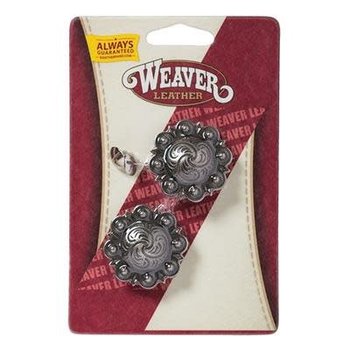 Weaver Antique Silver Berry Concho with Post - 1-1/2"