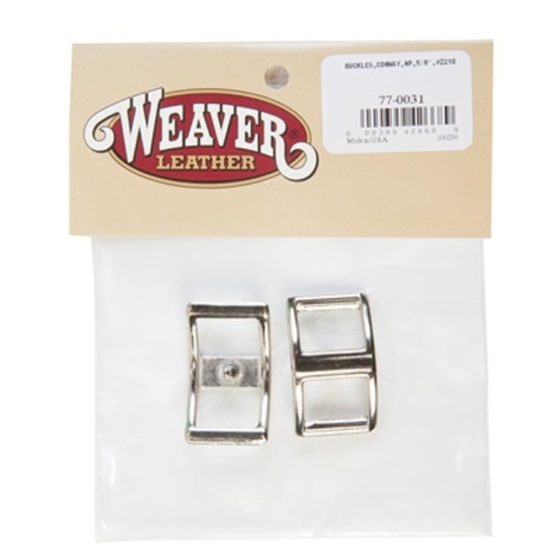 Weaver Conway Buckles Nickle Plate - 5/8" (sold as pairs)