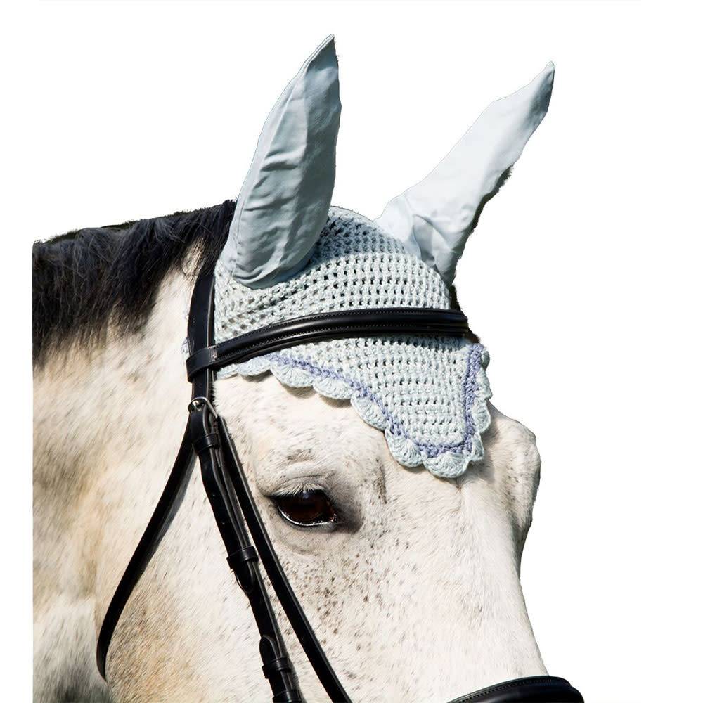 Scalloped Crochet Fly Veil with Ears Horse Size Gass Horse Supply