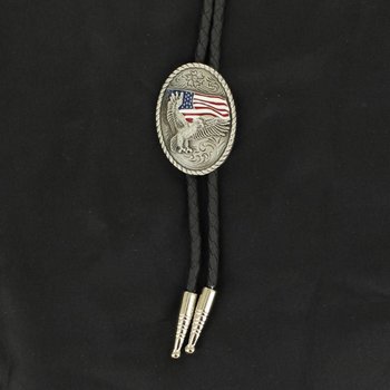 NEW GUN PISTOL HOLSTER SHINE AMERICAN RODEO WESTERN COWBOY BOLOTIE BOLO TIE