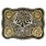 Nocona Belt Buckle - Buck Skull with Shot Gun Shells and Rope Edge