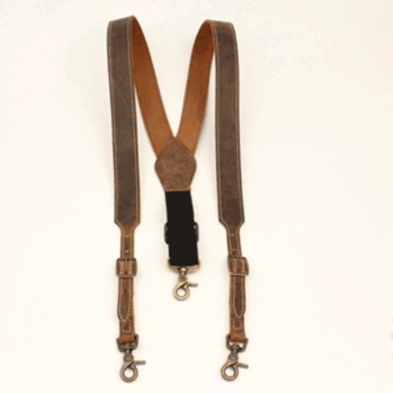 Nocona Western Style Pant Suspenders Leather