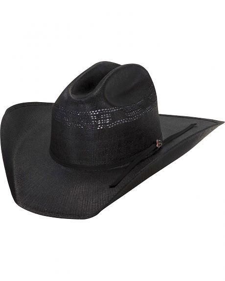 straw cowboy hat black