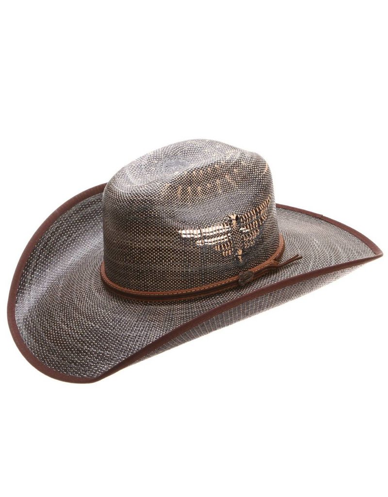 Justin Bent Rail Fenix Straw Hat Black 