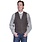 Scully Leather Men's Scully Brown Lambskin Leather Button Front Vest