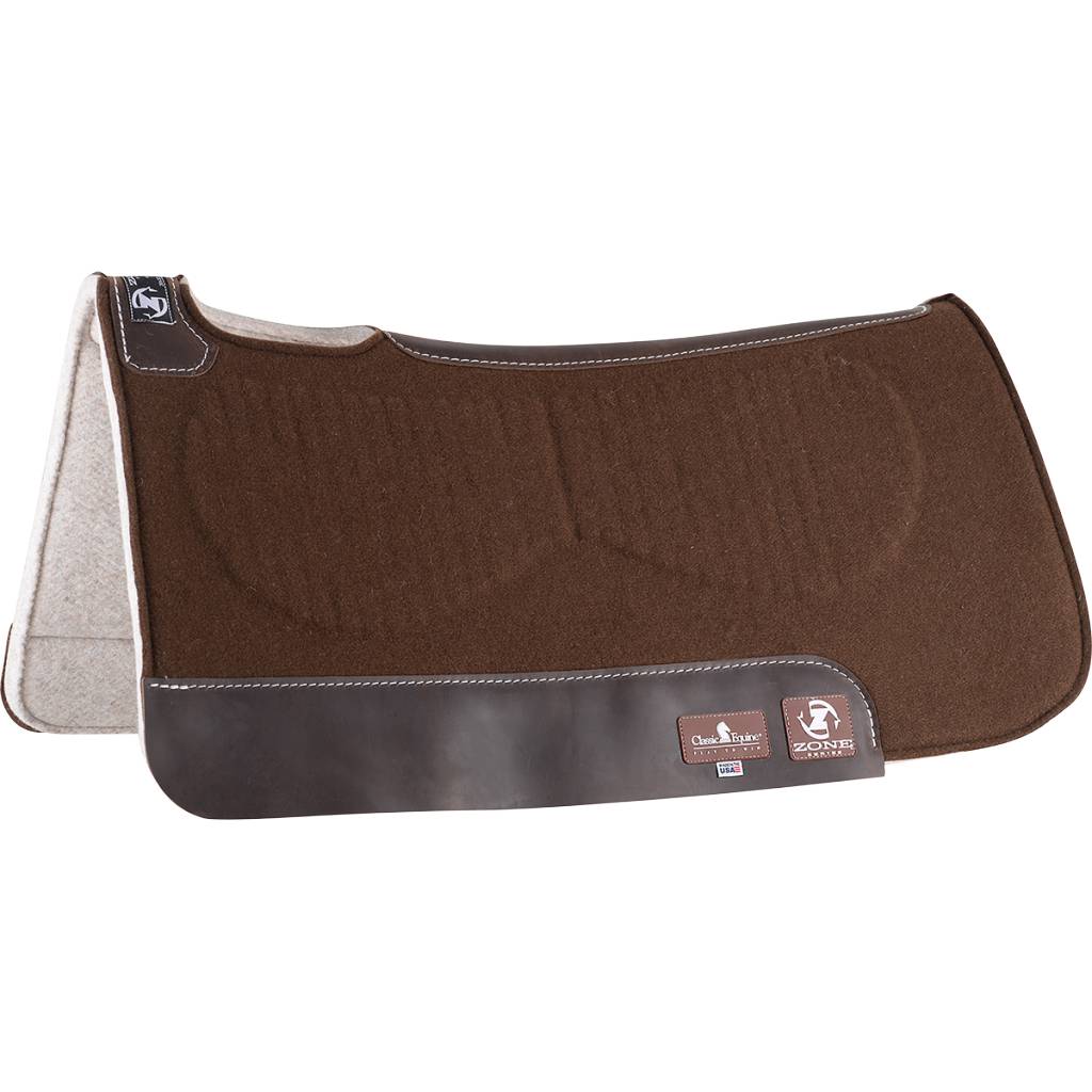 Classic Equine Zone Felt/Felt Saddle Pad, 30" x 32" Gass Horse Supply