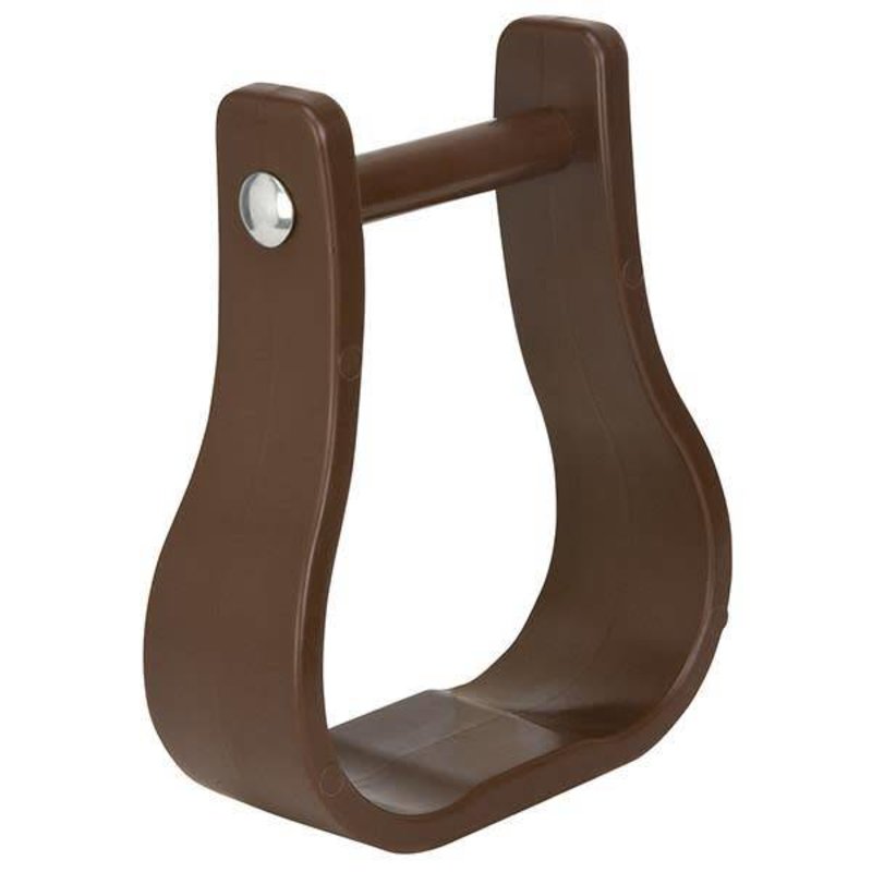 Weaver Polymer/Synthetic Western Stirrups - Brown, Full