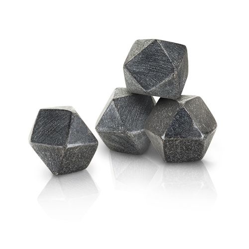 True Glacier Rocks Hexagonal Basalt Stones - Set of 4