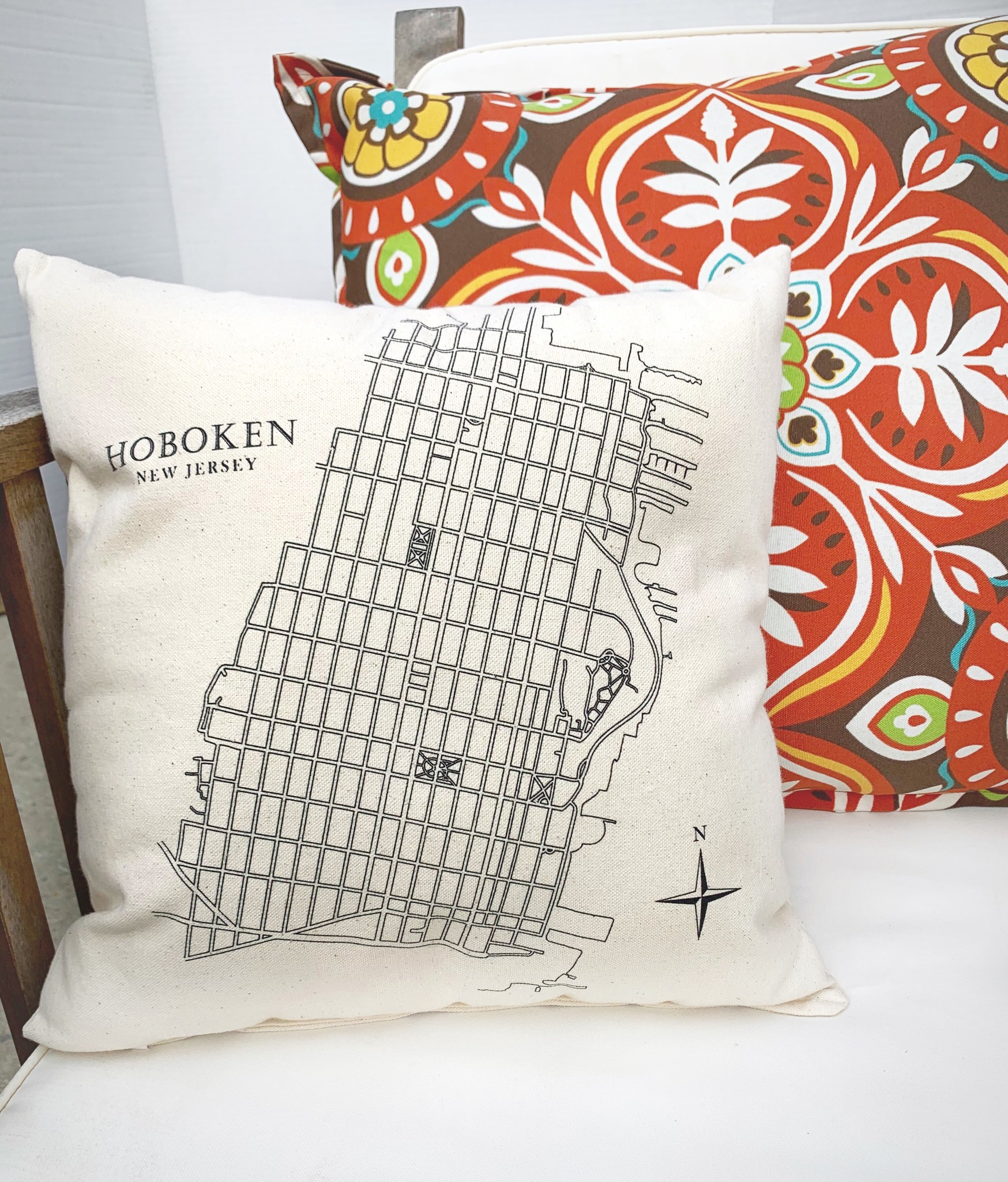 Eric & Christopher Hoboken Map Pillow
