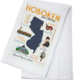 Lantern Press Towel - Hoboken, NJ - Typography & Icons