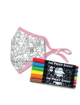 The Piggy Story Creative Coloring Face Mask - Mermaid