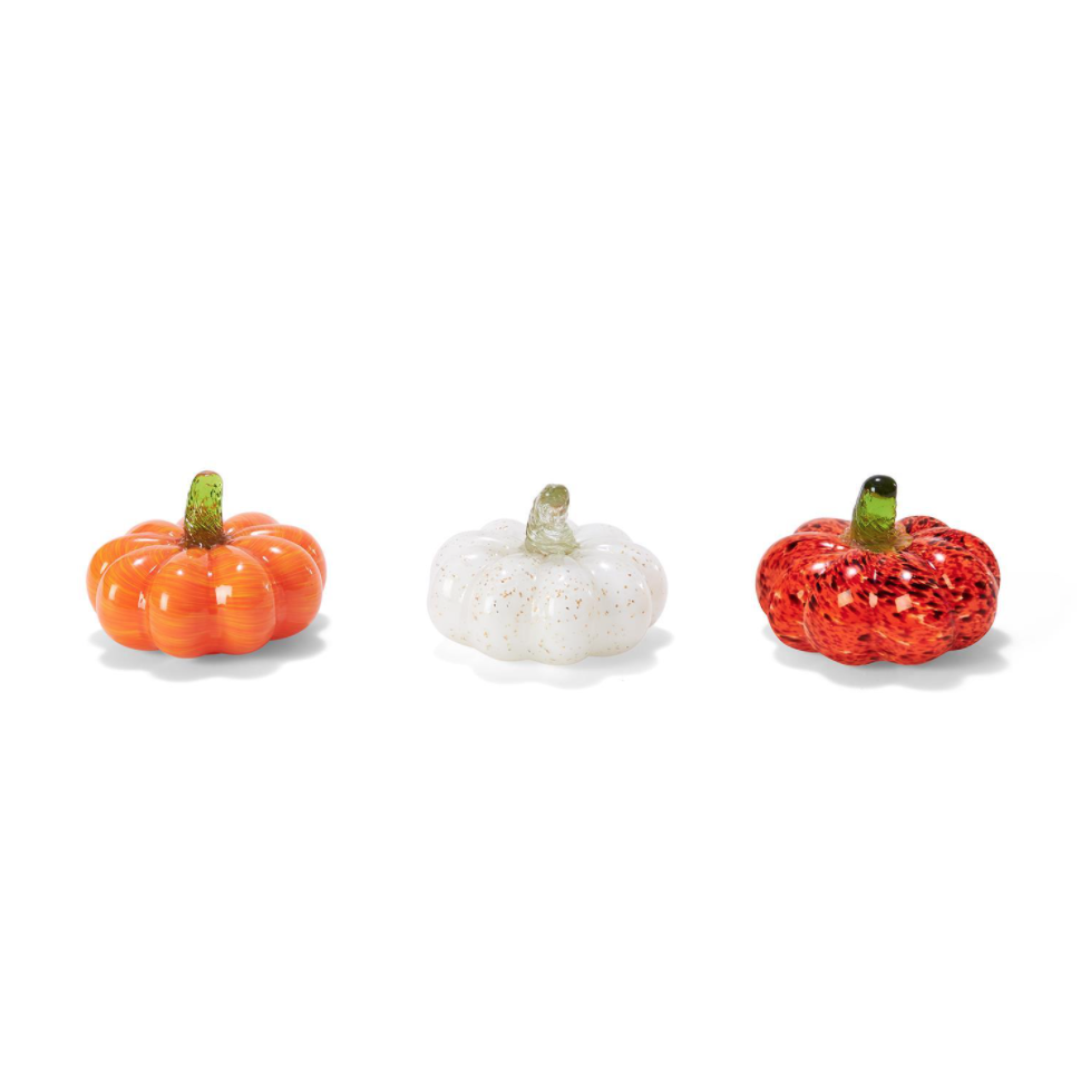 Two's Company Glass Mini Pumpkins