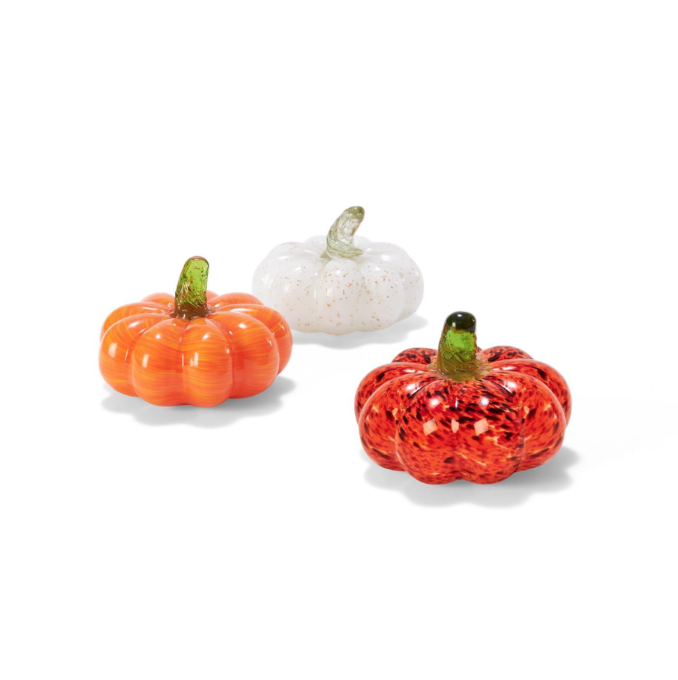 Two's Company Glass Mini Pumpkins
