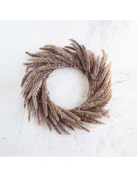 Creative Co-op 22" Round Dried Natural Reed Wreath, Brown