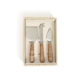 Two's Company Wicker Weave Set of 3 Cheese Knives