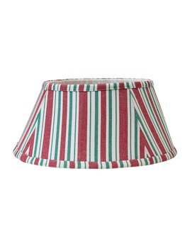 Creative Co-op 8.5"H Woven Cotton & Metal Christmas Tree Collar w/ Stripes - Red, White, Green