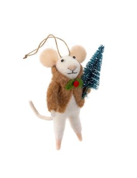 Indaba Merry Mouse Ornament