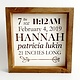 P Graham Dunn Personalized Baby Stat Framed Square Sign