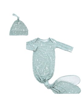 Emerson & Friends Stargazer Bamboo Gown & Hat Newborn Baby Gift Set