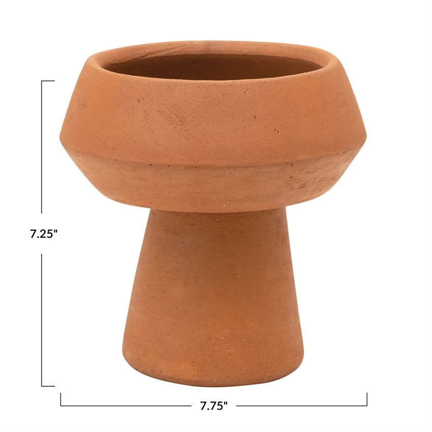 Bloomingville Handmade Terracotta Footed Vase