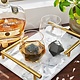 True Seneca Crystal Faceted Tumbler & Hexagonal Basalt Stone Set (S/4)