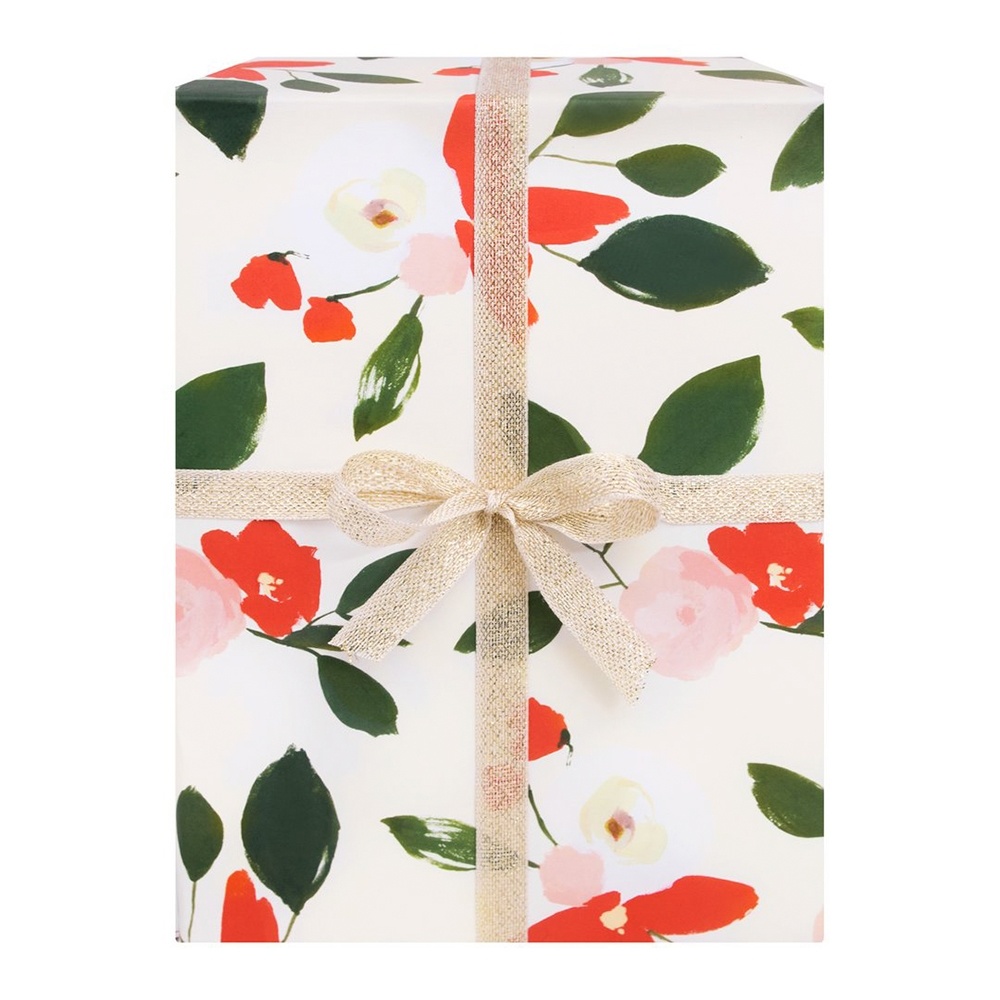 Our Heiday Holiday Florals Gift Wrap -  Roll