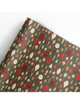 REVEL & Co. Ornaments Gift Wrap Roll (3 Sheets)