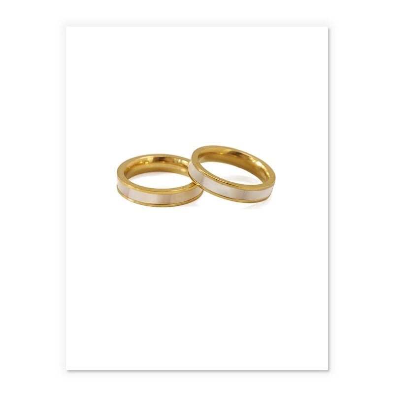 Socali Inc Temperament Shell Ring 18K Gold Plated