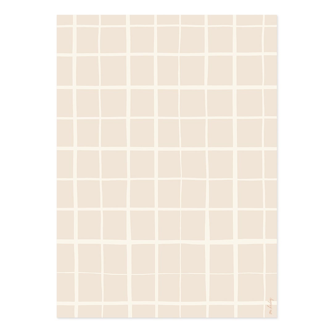 Our Heiday Honey Grid Gift Wrap -  Roll