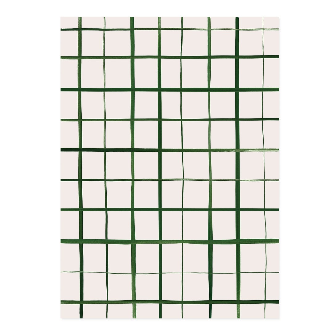Our Heiday Emerald Grid Gift Wrap - Roll