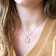 Lisa Angel Vintage Style Book Locket Necklace - Gold