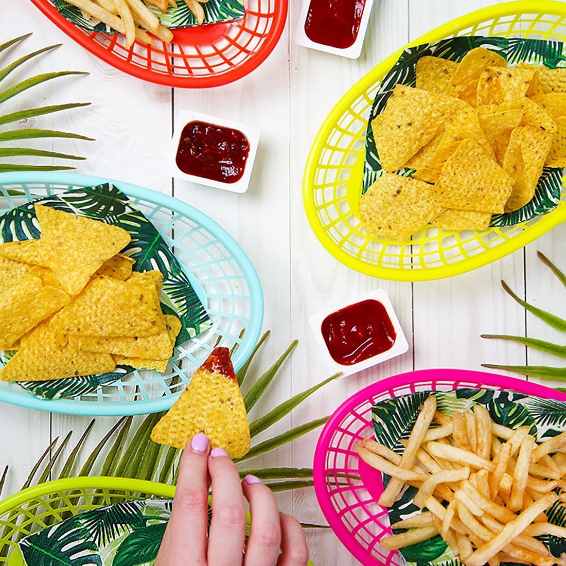 Talking Tables Cuban Fiesta Food Baskets - 6 Pack